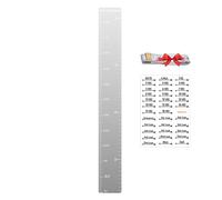 Acrylic Height Growth Chart For Kids | Silver Wall Mirror Measuring Ruler | Nursery Kids Room Decor | Track Child Development Milestone