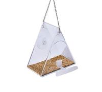 Acrylic Hummingbird Feeder - Triangular Swinging Bird Feeder | Clear Feeders For Outsides | Swallow Sparrow Nesting Station, Materials, Durable 23.5cm Design, 1 Unit