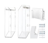 Acrylic Laptop Holder Wall Mount - Anti-Scratch Desk Stand | Sleek Transparent Organizer, Secure Vertical Storage, Wall Desk Laptop Holder, for Keyboards Game Tablets Indoor Daily Work Offices