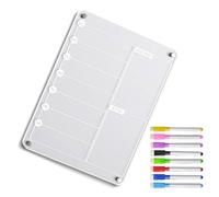 Acrylic Meal Planner Magnetic - 7,87 pollici, Weekly Planner, Reusable | Magnetic Planners Note Board, Refrigerator Planning Noteboard for Grocery Shopping List Chore Chart