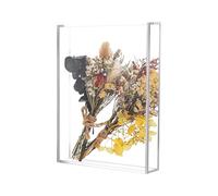 Acrylic Memory Display Box, Tabletop Pictures Holder Handicrafts Storage, All Clear Picture Frame Display Storage For Souvenirs Photos Collection Trading Cards Tickets Postcards