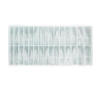 Acrylic Nail Forms | 150 Pieces Drop Shape Manicure Full Cover Tips | Clear Reusable Nail Molds | Home Salon Travel Party Spa Studio Women Girls