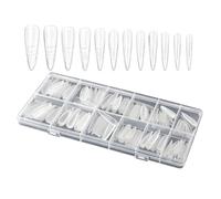 Acrylic Nail Forms - 240 Piece Clear Press-On Mold | Full Cover System Form | Reusable Nailss Extension Molds For Fake Nails, Fingers, And Toes, Ideal For Home Manicure, Professional Salon, And Beaut