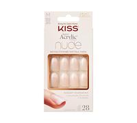 Acrylic Nude French Press-On Nails Kit - Graceful Unghie Finte Corte, Dual Form Gel Ricostruzione effetto Unghie, Kit Completo con Colla per Unghie Finte Adesive e Tip in Gel Manicure