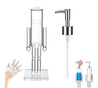 Acrylic Nutcracker Soap Dispenser, Pump Refillable Clear Nutcracker Soap Dispenser, Christmas Liquid Hand Lotion Pump Bottle (1pcs)