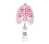 Acrylic Organ Badge Reel Rotating Clip Name Holder Texture Present for Hospital Students and Educators