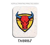 Acrylic Painting Practice Book - Taurus: A Geometric Study in Bold Color & Minimalist Form