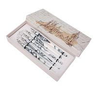 Acrylic Pens for Comic Drawing | Round Nib Art Pens Set of 5 | Smooth Writing/Drop - Proof/Choice for Artists | 6.3in, White & Orange (Bianca)