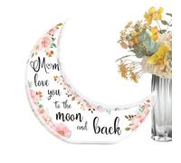 Acrylic Plaques For Mom - unîqe Keepsake With Printed Flower Design | Elegant Acrylic Table Centerpiece For Mother's Day, Special Occasions, Birthday, annîversâry, Rustic Home Decor Gift For Mom