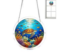 Acrylic Puzzle Suncatcher - 18cm Colorful Decorative Pendant Window Sun Catcher Panel, Prism Light Ornament | Indoor Home Outdoor Garden Backyard Tree Spring Party Decor