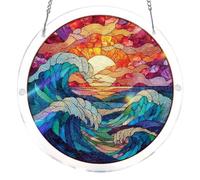 Acrylic Puzzles Suncatcher, Sun Catcher Acrylic Puzzles Double Sided Creative Jigsaw Puzzle Pendant Wall Decor Jigsaw Puzzle Toy for Women Men Mom Birthday, Gift