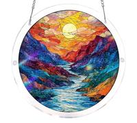 Acrylic Puzzles Suncatcher, Sun Catcher Acrylic Puzzles Double Sided Creative Jigsaw Puzzle Pendant Wall Decor Jigsaw Puzzle Toy for Women Men Mom Birthday, Gift