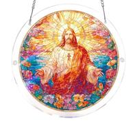 Acrylic Puzzles Suncatcher, Sun Catcher Acrylic Puzzles Double Sided Creative Jigsaw Puzzle Pendant Wall Decor Jigsaw Puzzle Toy for Women Men Mom Birthday, Gift