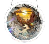 Acrylic Puzzles Suncatcher, Sun Catcher Acrylic Puzzles Double Sided Creative Jigsaw Puzzle Pendant Wall Decor Jigsaw Puzzle Toy for Women Men Mom Birthday, Gift