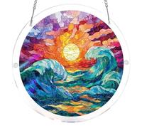Acrylic Puzzles Suncatcher, Sun Catcher Acrylic Puzzles Double Sided Creative Jigsaw Puzzle Pendant Wall Decor Jigsaw Puzzle Toy for Women Men Mom Birthday, Gift