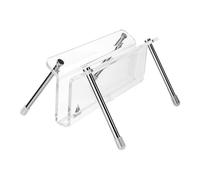 Acrylic Record Storage Stand, Clear Vinyl Album Holder, Record Player, Protective Sleeve Covers, Design, Modern Aesthetic, (17x4.9x6.9cm), Ideal for Studio Use