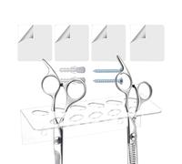 Acrylic Shear Holder - Wall Mount Shear Holder with 11 Holes | Scissor Stand for Groomers | Hair Tool Rack for Salon, Barber, Stylist Station, Sewing Room, Kitchen, Classroom, Workspaces