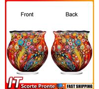 Acrylic Special Shape Colorful Flower Diamond Painting Vase for Home Decor (A)