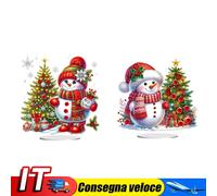 Acrylic Special Shaped Christmas Snowman 5D DIY Diamond Art Tabletop Decorations