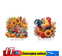 Acrylic Special Shaped Pumpkin Truck Table Top Diamond Painting Ornament Kits IT