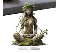 Acrylic Statue, Bohemian Goddess Figurine, 7.87x5.91x2.36 Inches Decorative Table Sign, Flat Silhouette Design, Non-Slip Base Accent for Holiday Celebration, Birthday Gathering, Home Party Decoration