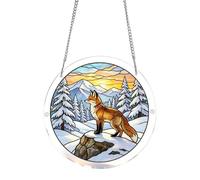Acrylic Suncatcher Decor - Vibrant Stained-Glass Style Window Pendant, Light-refracting Hanging Ornament, Home/Patio Accent, Artistic Colorful Display | For Spring Home Garden