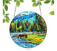 Acrylic Suncatcher Decoration, Colorful Window Light Catcher, Butterfly Cat Acrylic Puzzle Use, Window Hanging Decor For Home, Garden Ornament Display, Living Room Bedroom Wall Accent 48×17.72 inches