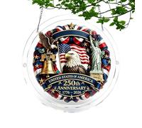 Acrylic Sunshine Catcher - 250th USA Eagle Puzzle | Independence Day Father’s Day Window Decor | Patriotic Suncatcher For Home Garden Outdoor Party Decoration