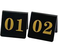 Acrylic Table Numbers Cards 1-25/50/100 Digital Signs Plates Double-Sided - Easy To Read - Allows Guests To Sit Down Quickly, For Restaurants, Bars, Parties, Café Table C(Black)