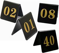 Acrylic Tent Style Table Numbers Signs - Table Numbers 1-25/1-50/1-100 Digital Sign Restaurant Seat Card, 3Mm Thickness, Sturdy And Lightweight, For Weddings, Cafés, Hote(1 To 100)
