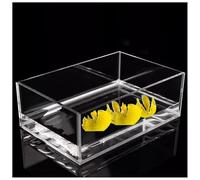 Acrylic Transparent Shallow Water Tank, Transparent Display Cabinet 5mm Thick Cosmetic Shooting Props for Live Broadcast, Storage(60x60x10cm/23.6x23.6x4in)