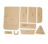 Acrylic Wallet Pattern Template Clear Stencil Drawings Set for DIY Leather Craft 9Pcs Lightweight Easy to Use Handmade Tool for Bag Making Enthusiasts