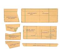 Acrylic Wallet Template Short Transparent DIY Leather Craft Tool for Handmade Card Bag Wallet Making Durable Clear Pattern Cutting Guide for Leather Crafters 7Pcs Set