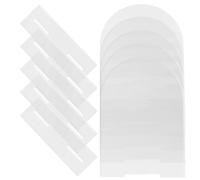 Acrylic Wedding Table Signs, 5pcs Set Třansparent Blank Arched Semi-Circular Acŕylic Sïgns, DIY Seating Cards For Wedding Birthday Party, Reusable Clear Place Čards For Tāble Decor, Home Celebration,