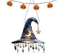 Acrylic Witch Hat Ornaments - 2D Stained Decor Art for Outdoor Window