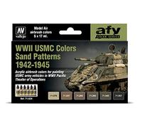 Acrylicos Vallejo 071624 - Set di colori WWII USMC, colore: Sabbia mimetico