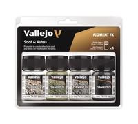 Acrylicos Vallejo Fuliggine e Cenere - Set di Pigmenti, Multicolore