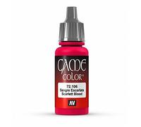 Acrylicos Vallejo Game Color - Vernice Acrilica a Base d'Acqua, 17 ml, Rosso (Scarlett Blood)