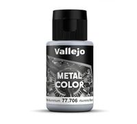 Acrylicos Vallejo Metal Color - Vernice Semi Opaca in Alluminio, 32 ml, Bianco