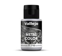 Acrylicos Vallejo Metal Color - Vernice Semi Opaca in Alluminio, 32 ml, Grigio