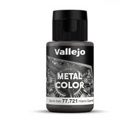Acrylicos Vallejo Metal Color - Vernice Semi Opaca in Alluminio, 32 ml, Grigio (Burnt Iron)