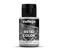 Acrylicos Vallejo Metal Color - Vernice Semi Opaca in Alluminio, 32 ml, Grigio (Dull Aluminium)