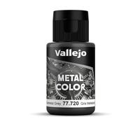 Acrylicos Vallejo Metal Color - Vernice Semi Opaca in Alluminio, 32 ml, Grigio (Gunmetal Grey)