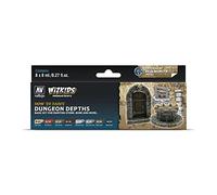 Acrylicos Vallejo WizKids Dungeon Depths 214959 80251 - Set di colori, 8 x 8 ml