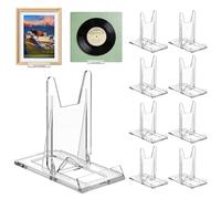 Acsatont Espositore Plexiglass Regolabile Supporto per Libri e Riviste Porta Piatti da Esposizione Trasparente Ideale per Mostrare Fumetti Album e Riviste Porta Piatti (8Pcs)