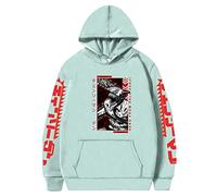 acsefire Chainsaw Man Felpa con Cappuccio Denji Top Pochita Pullover Motosega Denji Felpa con Cappuccio Streetwear Casual Chainsaw Man Amici Pullover