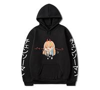 acsefire Chainsaw Man Felpa con Cappuccio Power Top Kawaii Cute Power Pullover Power Hoodie Chainsaw Man Casual Streetwear Friends Pullover