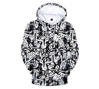 acsefire Felpa con Cappuccio Junji Ito Fashion Streetwear Felpa con Cappuccio Anime Character 3D Print Pullover Uomo Donna