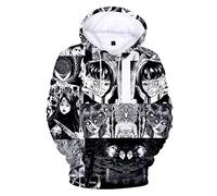 acsefire Felpa con Cappuccio Junji Ito Fashion Streetwear Felpa con Cappuccio Anime Character 3D Print Pullover Uomo Donna