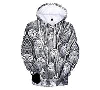 acsefire Felpa con Cappuccio Junji Ito Fashion Streetwear Felpa con Cappuccio Anime Character 3D Print Pullover Uomo Donna